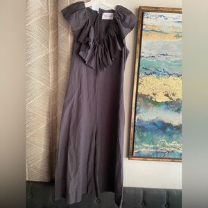 Maria Stanley Anthropologie Cascada Cropped Jumpsuit XS Grey